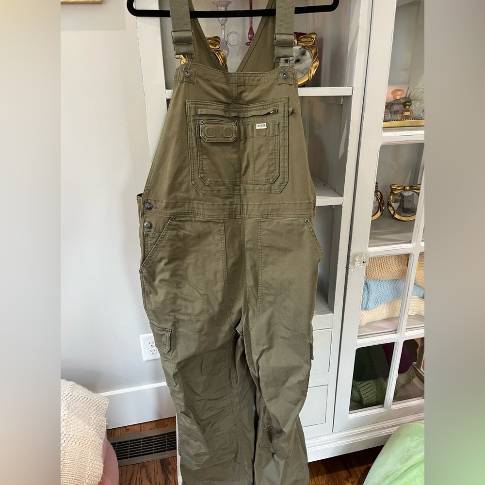 Duluth Trading Co Olive Green overalls